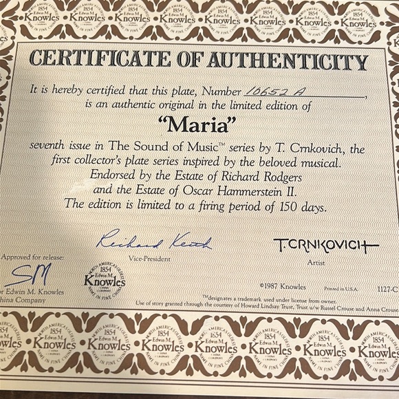 Edwin M Knowles China Company The Sound Of Music Maria Plate - Picture 9 of 13